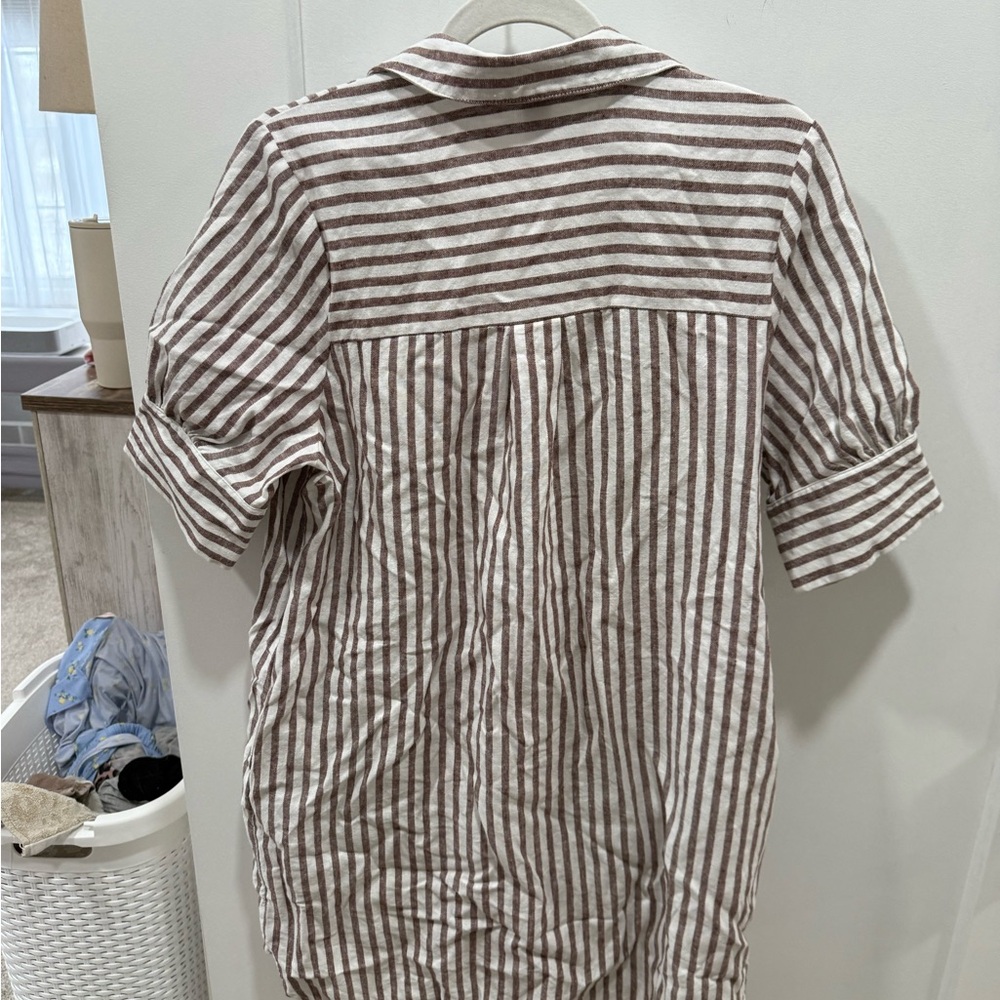 Old Navy Brown and White Striped Women’s dress - Picture 4 of 4